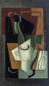 Glass and Bottle by Juan Gris