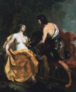 Meleagros And Atalante. by Thomas Willeboirts Bosschaert