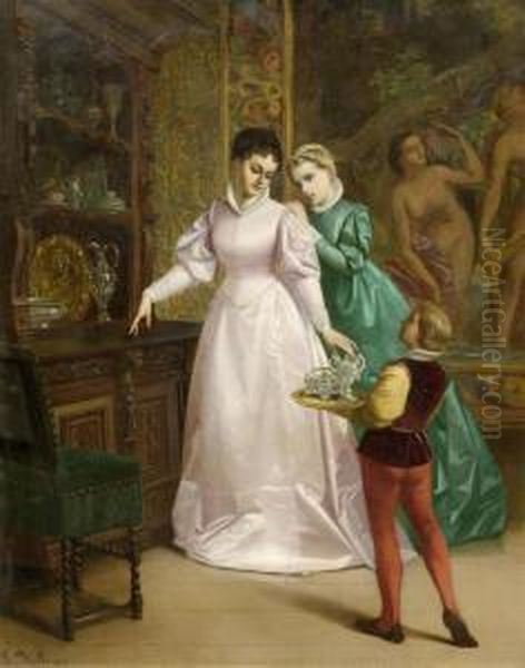 Interior With Two Elegant Ladies - view 1
