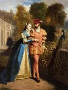 Scena Romantica In Giardino