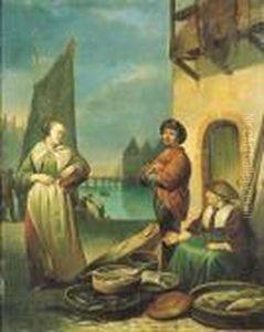 La Pescivendola by Abraham Willemsens