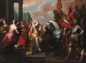 The Meeting Of Jepthah And His Daughters by Abraham Willemsens