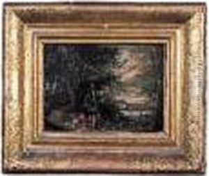 Paysage De Foret Avec Le Christ Guerissant La Veuve