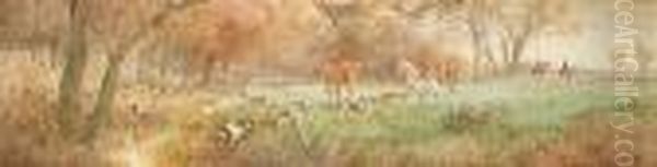 Hounds At Check, Ditching Brooks, Sussex - view 1