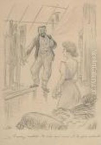 The Countess And The Painter by Adolphe Willette