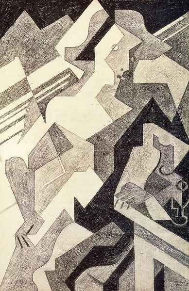 Harlequin at Table - view 1