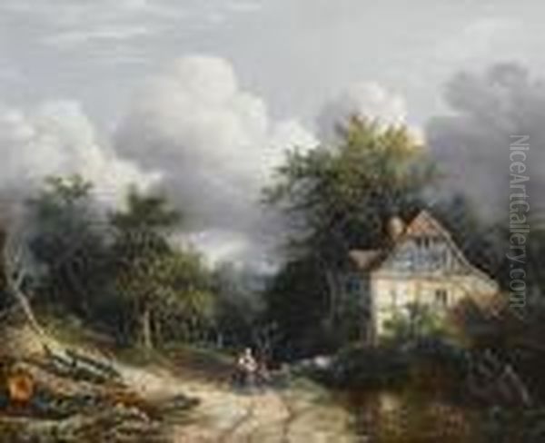 A Cottage In A Wooded Landscape - view 1
