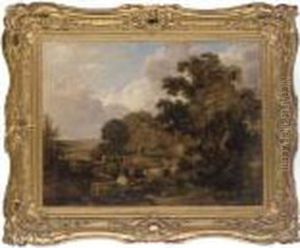 Figures And Cattle On A Country Road
