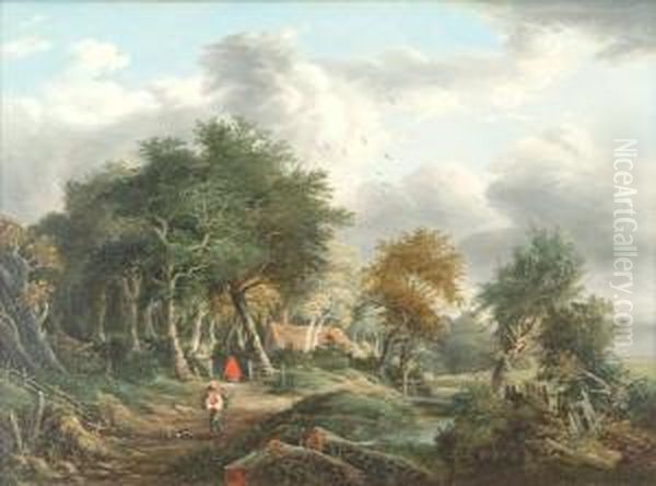 Landscapewith Cottage And Figures - view 1