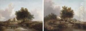 Figures In A River Landscape