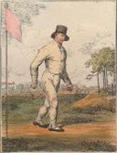 George Wilson The Pedestrian Commencing His Twelfth Days Task Of Fifty Miles.....