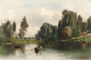 Boating Scene
Signed 'f.d.williams' (lower Right) by Frederick Dickinson Williams