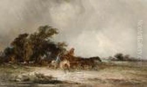 Going To Market In A Hailstorm by George Augustus Williams