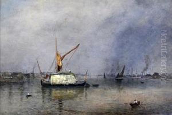 Hay Barge On The Thames Near Greenwich - view 1