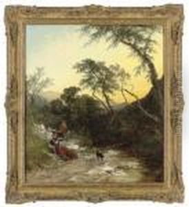Figures Resting Beside A Stream