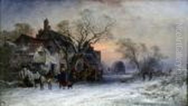 A Snowy Evening Near Nutfield, Kent - view 1
