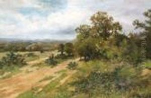 Sommerlandschaft Mit Zwei Personen
