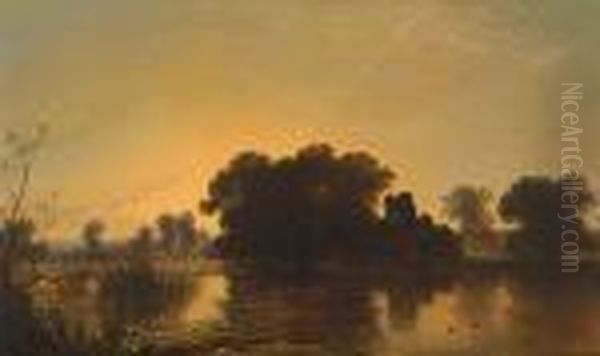 Evening By Medmenham Abbey - view 1