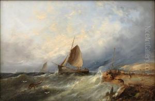 Fishing Vessels Off The Coast - view 1