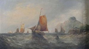Sailing Boats With Castle In The Background
