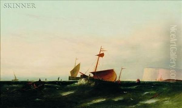 Fishing Boats Off The Coast Of Dover - view 1