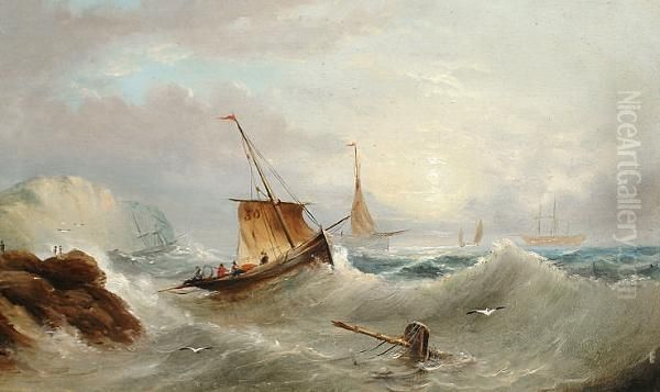 Shipping Off A Coastline - view 1