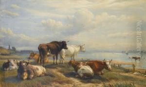 Cattle Near Christchurch by Henry Brittan Willis, R.W.S.