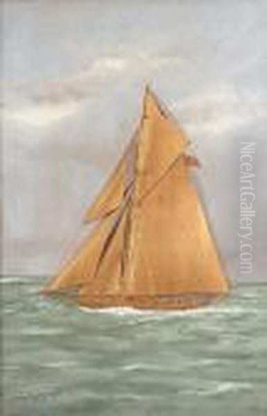 Silkneedlework Of A Sailing Vessel With Silk Riggings And Figures - view 1