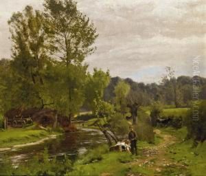 Knabe Am Bach by Josef Willroider