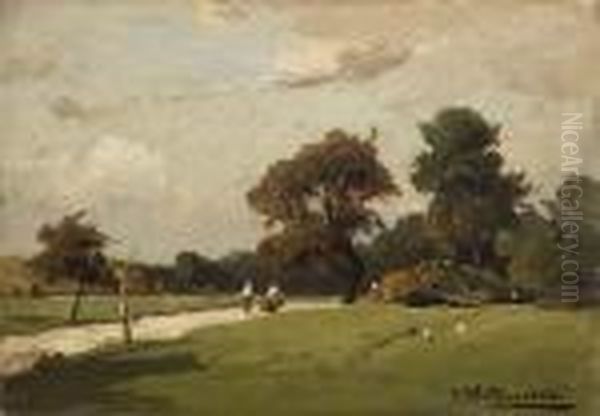 Baumlandschaft Mit
 Wanderern. - view 1