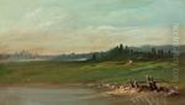 Landschaft Mit Frau Bei Der Feldarbeit - view 1