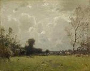 Weidelandschaft Mit Vieh. by Ludwig Willroider