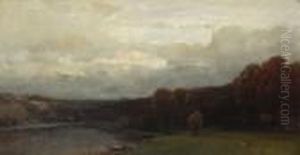 Herbstliche
Flusslandschaft. by Ludwig Willroider