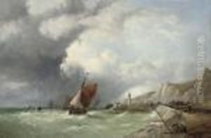 A Breezy Day Off The Brittany Coast by John James Wilson