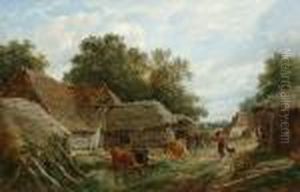 Cattle In A Farmyard