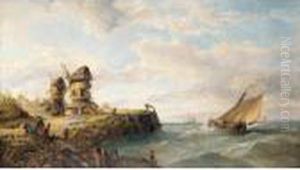A Dutch Barge Off The Coast