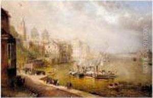 Greenwich, The Departure Of The Belgian Steamer by John James Wilson