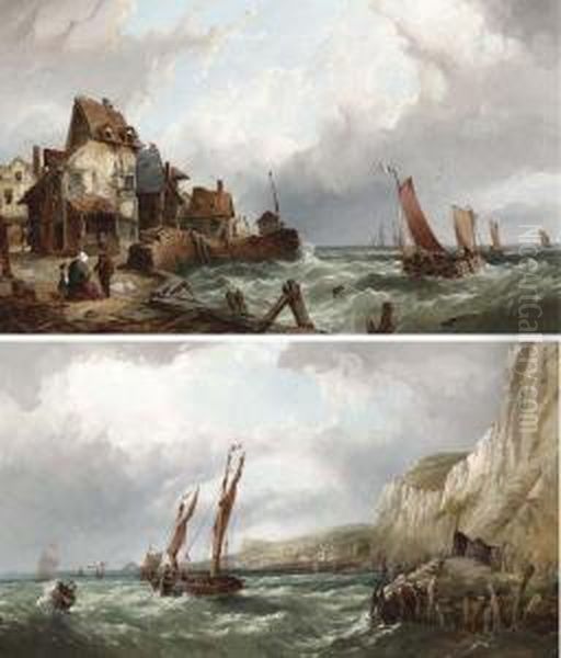 Fishing Off The South Coast And Shipping Off Normandy - view 1