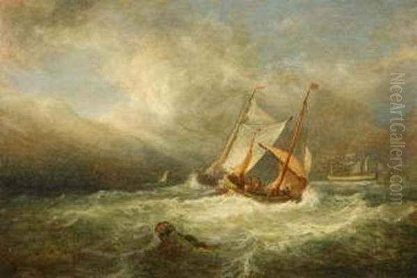 Attributed Marine With Fishing Boat In Stormy Weather - view 1