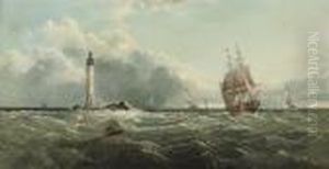 A Brig Off The Eddystone Lighthouse