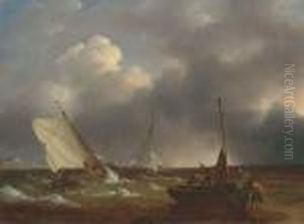 Fishing Boats Coming Ashore In The Channel - view 1