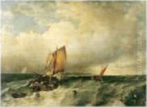 Dutch Fishing Boats Off The Coast