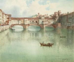 The Ponte Vecchio On The River Arno, Florence The Ponte Vecchio On The River Arno, Florence