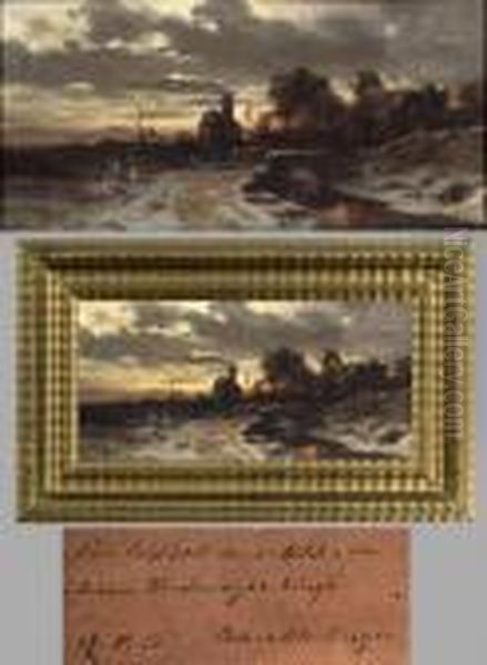 Winterliche Mondscheinlandschaft - view 1