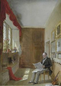 A Gentleman Reading In An Interior by James Digman Wingfield