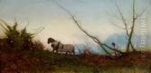 A Plougman And His Team by William Tatton Winter