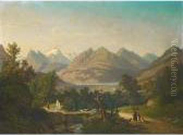Blick Gegen Brunnen Und Seelisberg Mit Urirotstock, 1878
View To Brunnen And Seelisberg With Urirotstock, 1878 - view 1
