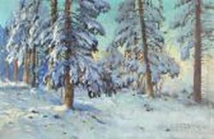Zima W Karpatach by Leonard Winterowski