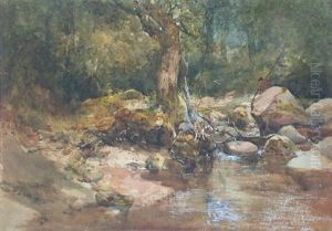 Angler On The Water Of Leith by John Crawford Wintour