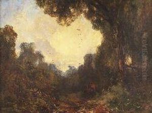 Figures In A Woodland Landscape by John Crawford Wintour